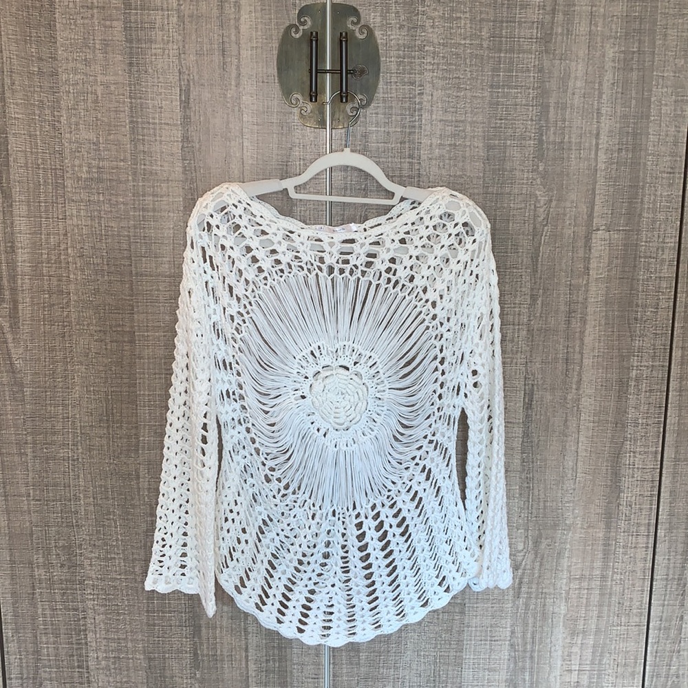 Jessie and Sky Crochet Cover Up Sweater‎
